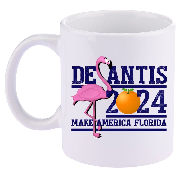 DeSantis 2024 Make America Florida Flamingo Election 11oz C Handle Ceramic Mug