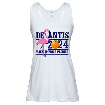 DeSantis 2024 Make America Florida Flamingo Election Ladies Essential Flowy Tank
