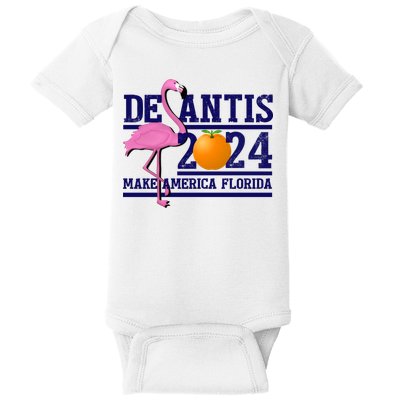 DeSantis 2024 Make America Florida Flamingo Election Baby Bodysuit