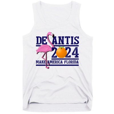 DeSantis 2024 Make America Florida Flamingo Election Tank Top
