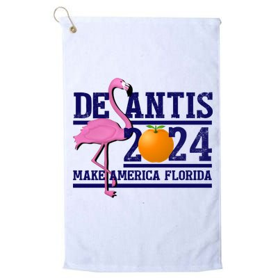 DeSantis 2024 Make America Florida Flamingo Election Golf Towel