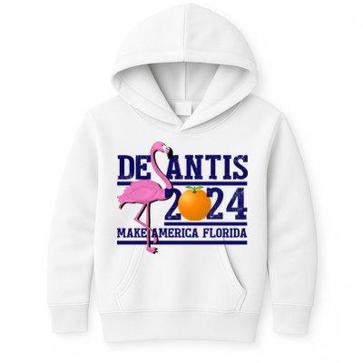DeSantis 2024 Make America Florida Flamingo Election Kids Hoodie