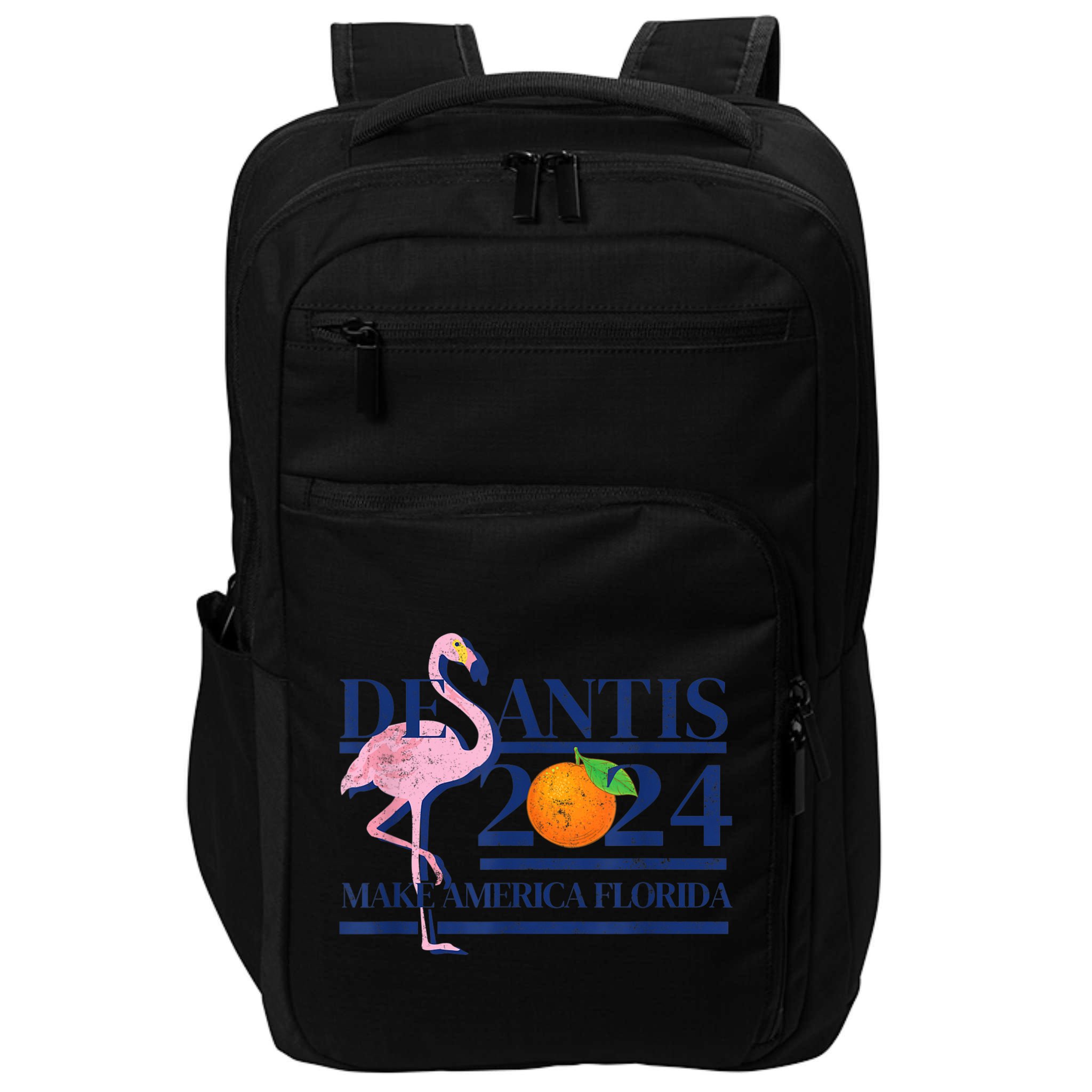 DeSantis 2024 Make America Florida Flamingo Election Impact Tech Backpack