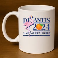 DeSantis 2024 Make America Florida Flamingo Election 11oz C Handle Ceramic Mug