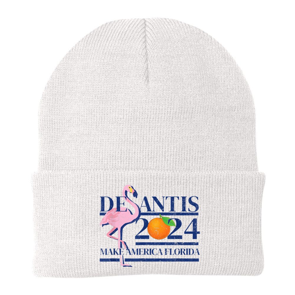 DeSantis 2024 Make America Florida Flamingo Election Beanie