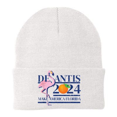 DeSantis 2024 Make America Florida Flamingo Election Knit Cap Winter Beanie