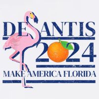 DeSantis 2024 Make America Florida Flamingo Election Flat Bill Trucker Hat