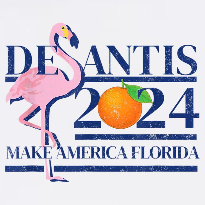 DeSantis 2024 Make America Florida Flamingo Election Flat Bill Trucker Hat