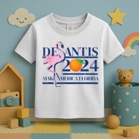 DeSantis 2024 Make America Florida Flamingo Election Toddler T-Shirt