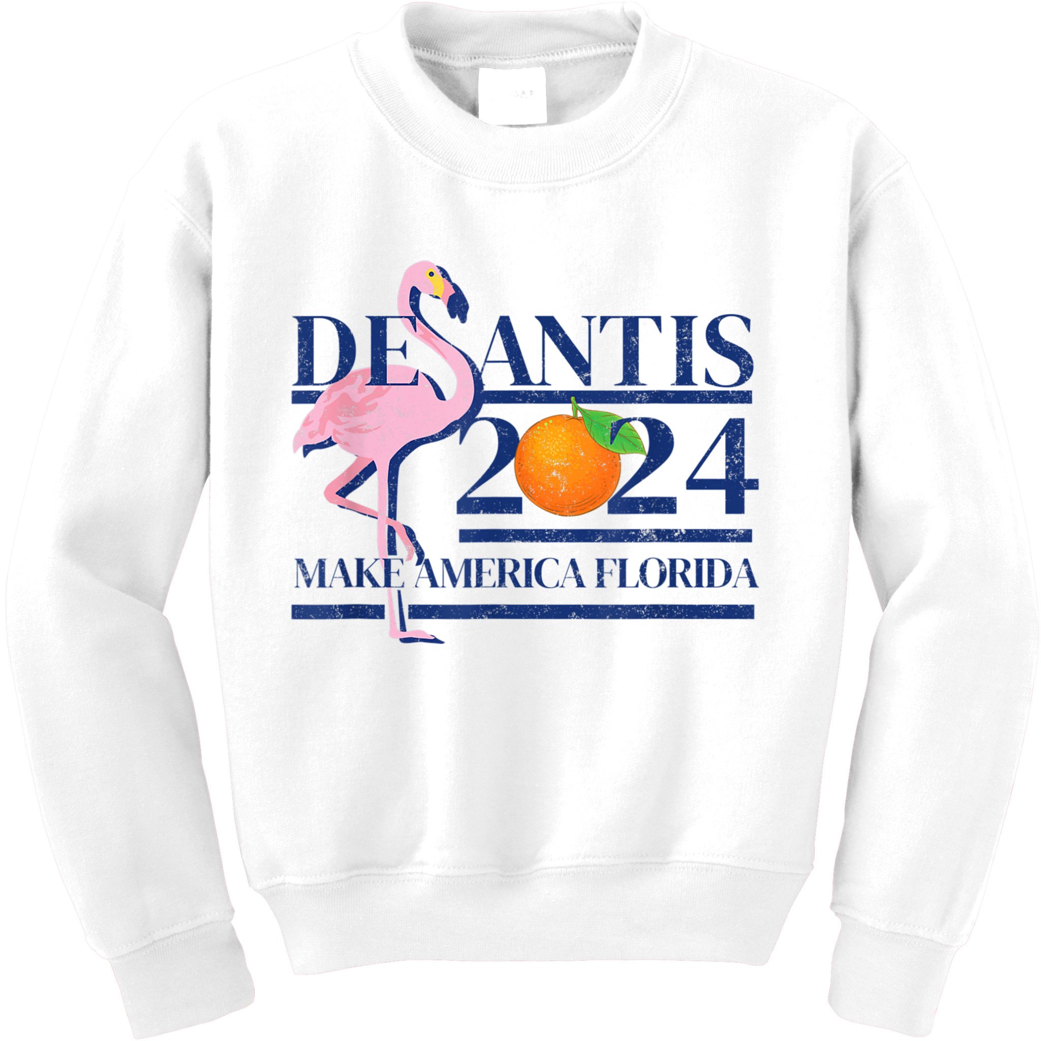 DeSantis 2024 Make America Florida Flamingo Election Kids Sweatshirt