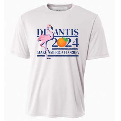 Desantis 2024 Make America Florida Flamingo Cooling Performance Crew T-Shirt