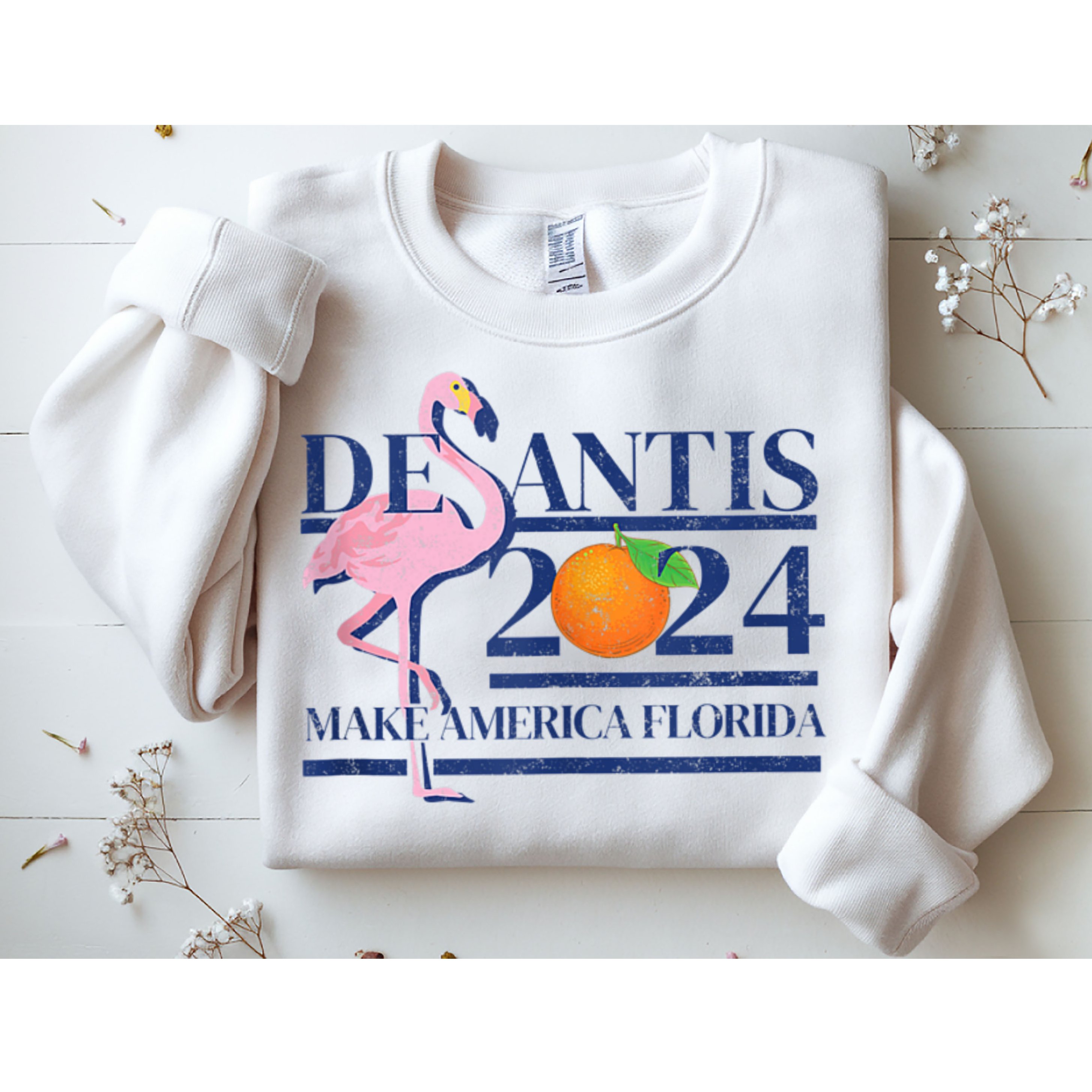 Desantis 2024 Make America Florida Flamingo Sweatshirt