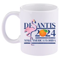 Desantis 2024 Make America Florida Flamingo 11oz C Handle Ceramic Mug