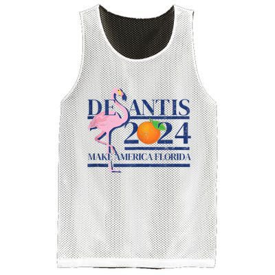 Desantis 2024 Make America Florida Flamingo Mesh Reversible Basketball Jersey Tank