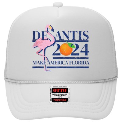 Desantis 2024 Make America Florida Flamingo Trucker Hat