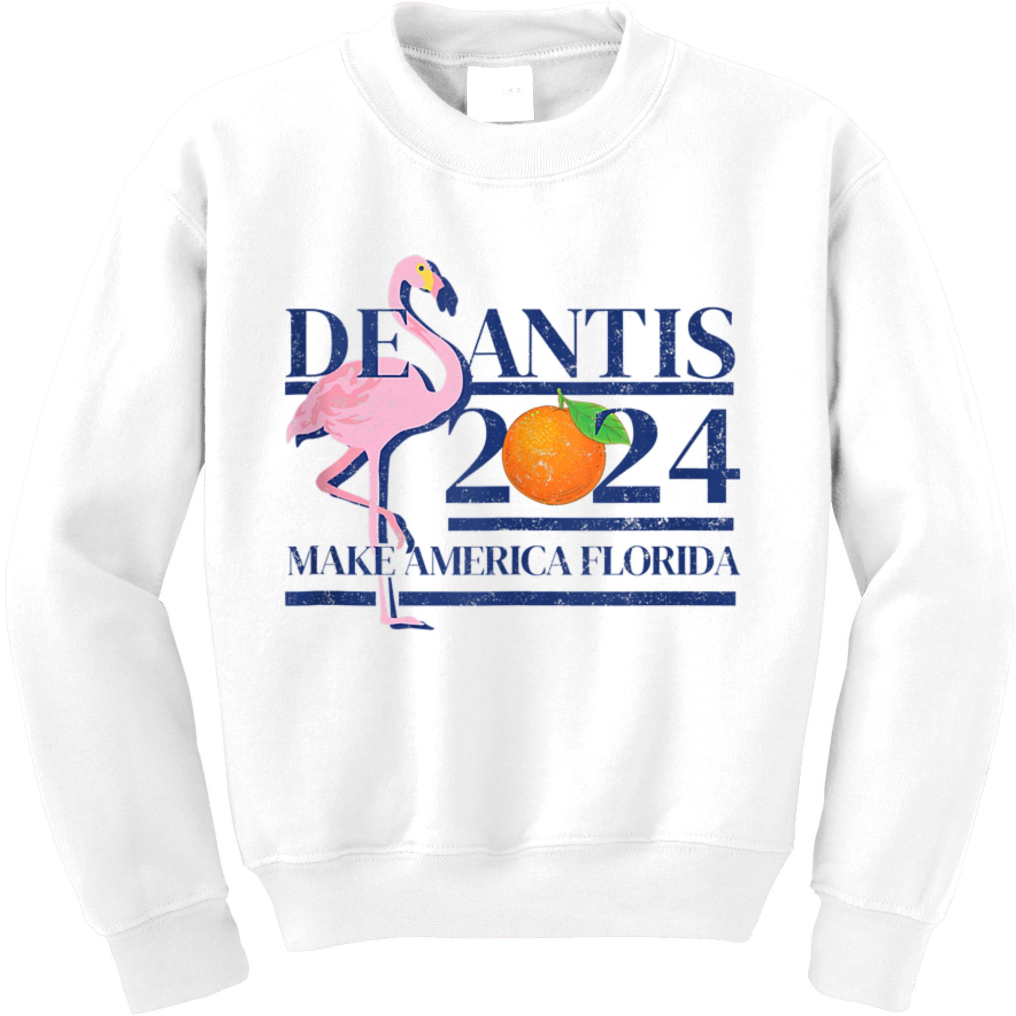 Desantis 2024 Make America Florida Flamingo Kids Sweatshirt