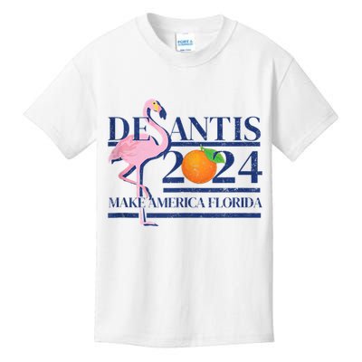 Desantis 2024 Make America Florida Flamingo Kids T-Shirt
