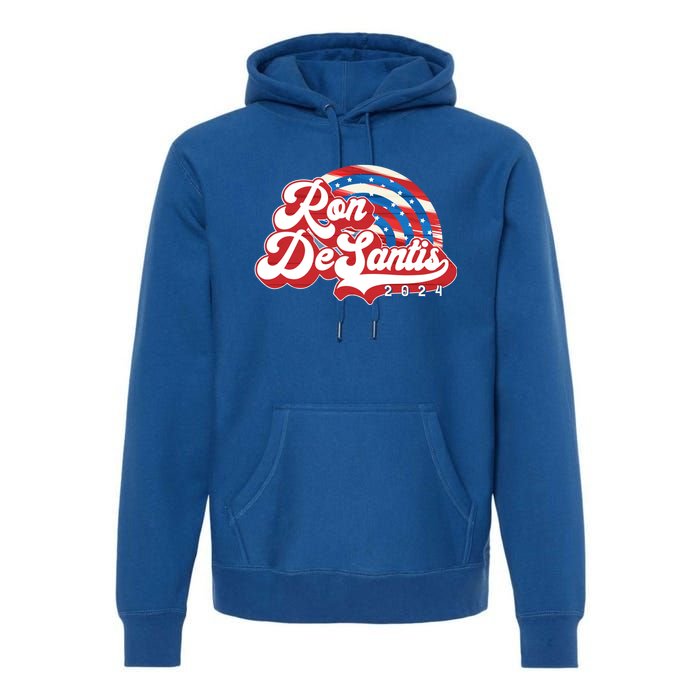 Desantis 2024 Make America Florida Election Retro Distressed Gift Premium Hoodie