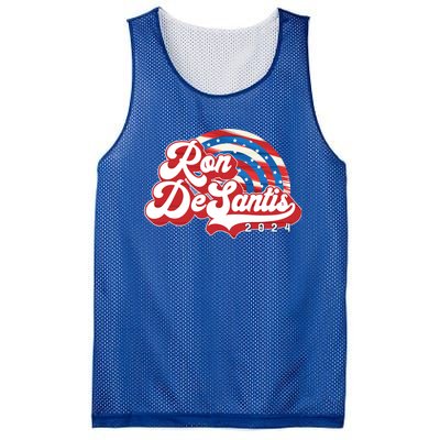 Desantis 2024 Make America Florida Election Retro Distressed Gift Mesh Reversible Basketball Jersey Tank