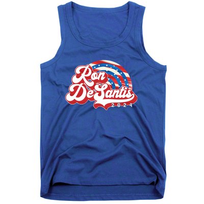 Desantis 2024 Make America Florida Election Retro Distressed Gift Tank Top