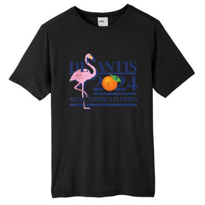 Desantis 2024 Make America Florida Flamingo Tall Fusion ChromaSoft Performance T-Shirt