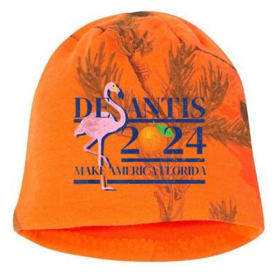 Desantis 2024 Make America Florida Flamingo Kati - Camo Knit Beanie