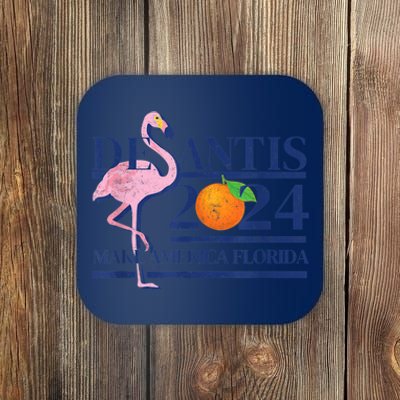 Desantis 2024 Make America Florida Flamingo Coaster