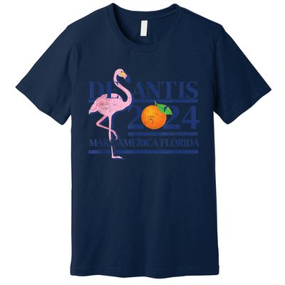 Desantis 2024 Make America Florida Flamingo Premium T-Shirt