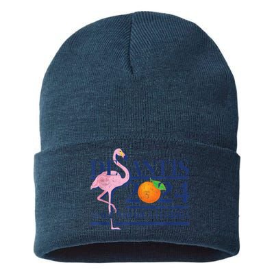 Desantis 2024 Make America Florida Flamingo Sustainable Knit Beanie