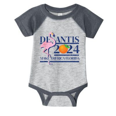 Desantis 2024 Make America Florida Flamingo Infant Baby Jersey Bodysuit