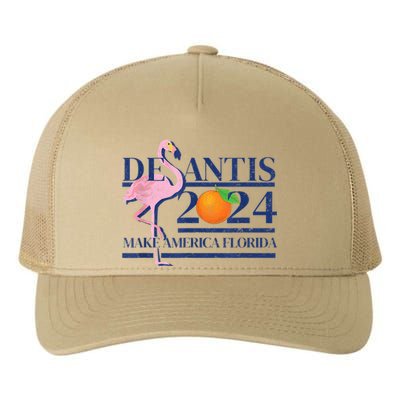 Desantis 2024 Make America Florida Flamingo Yupoong Adult 5-Panel Trucker Hat