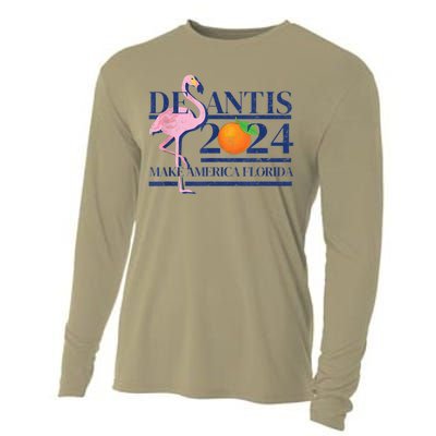 Desantis 2024 Make America Florida Flamingo Cooling Performance Long Sleeve Crew