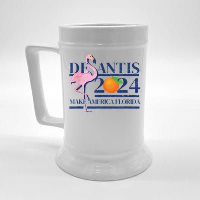 Desantis 2024 Make America Florida Flamingo Beer Stein