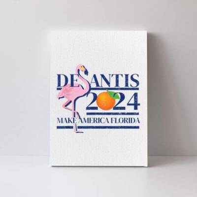 Desantis 2024 Make America Florida Flamingo Canvas