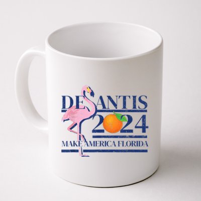 Desantis 2024 Make America Florida Flamingo Coffee Mug