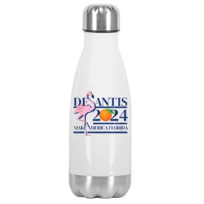 Desantis 2024 Make America Florida Flamingo Stainless Steel Insulated Water Bottle