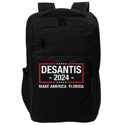 DeSantis 2024 Make America Florida Vintage US Flag Impact Tech Backpack