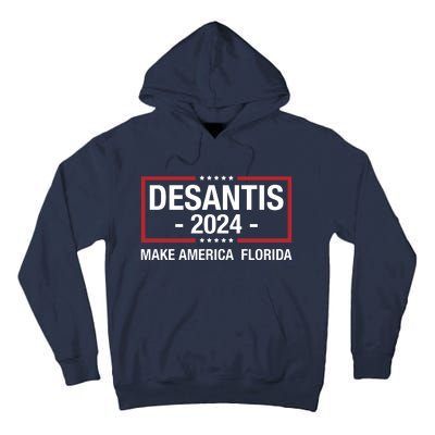 DeSantis 2024 Make America Florida Vintage US Flag Tall Hoodie