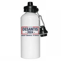 DeSantis 2024 Make America Florida Vintage US Flag Aluminum Water Bottle