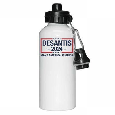 DeSantis 2024 Make America Florida Vintage US Flag Aluminum Water Bottle