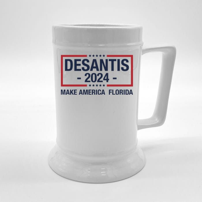 DeSantis 2024 Make America Florida Vintage US Flag Beer Stein