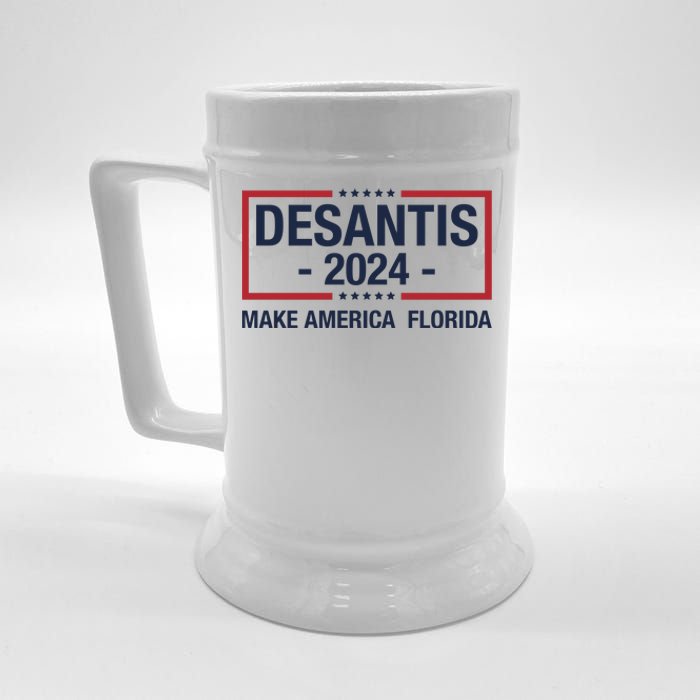 DeSantis 2024 Make America Florida Vintage US Flag Beer Stein