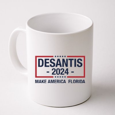 DeSantis 2024 Make America Florida Vintage US Flag Coffee Mug