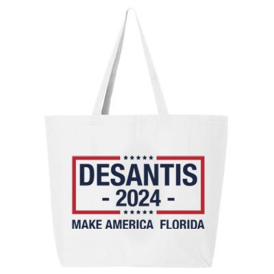 DeSantis 2024 Make America Florida Vintage US Flag 25L Jumbo Tote