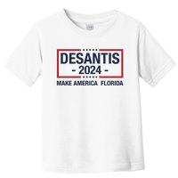 DeSantis 2024 Make America Florida Vintage US Flag Toddler T-Shirt