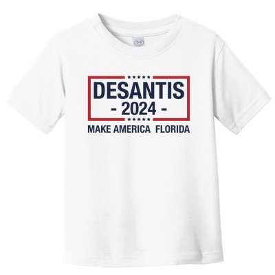 DeSantis 2024 Make America Florida Vintage US Flag Toddler T-Shirt