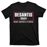 DeSantis 2024 Make America Florida DeSantis Airlines T-Shirt