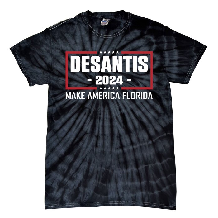 DeSantis 2024 Make America Florida DeSantis Airlines Tie-Dye T-Shirt