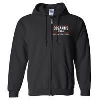 DeSantis 2024 Make America Florida DeSantis Airlines Full Zip Hoodie