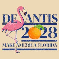 Desantis 2028 Make America Florida Ron Desantis 48 Flamingo Zip Tote Bag